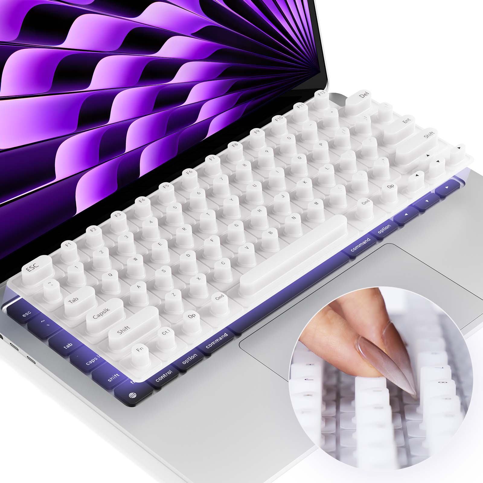 Majeree Keyboard Cover for Long Nails